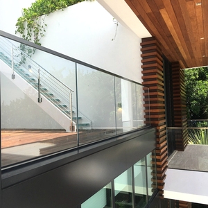 Kits de garde-corps d'escalier en verre d'intérieur contemporain, profilé en <span class=keywords><strong>aluminium</strong></span> en forme de U, <span class=keywords><strong>balustrade</strong></span> - Product Image 4