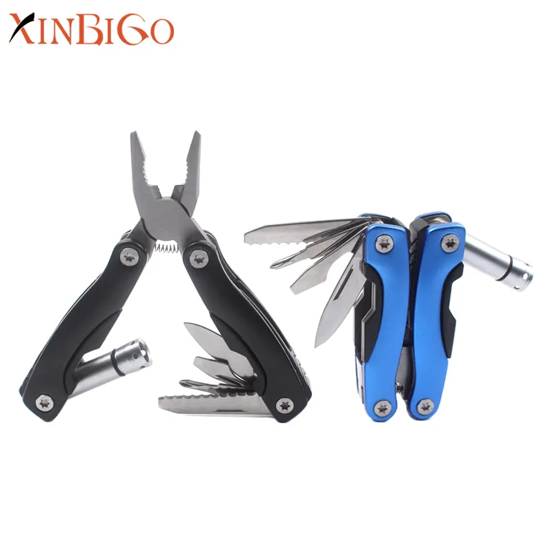 Exquisite relatiegeschenken mini multi tool mes tang met hoge helderheid led-verlichting