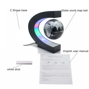 Магнитная левитационная плавающая карта мира с-образной основой - Product Image 2