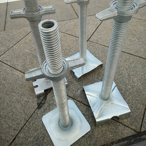 7 thép chống đỡ điện mạ kẽm điều chỉnh cơ sở <span class=keywords><strong>Jack</strong></span> với U đầu cho giàn giáo làm việc nền tảng - Product Image 3