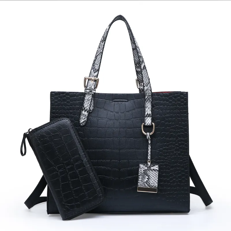 new arrival alligator women bag fashion snake handbag two wallet shoulder crossbody bag casual tote