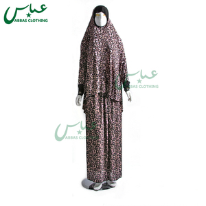 ABBAS 2021 Abito da Preghiera Musulmano da Donna con Design a Rosetta in Poliestere Taglia Unica - Product Image 3