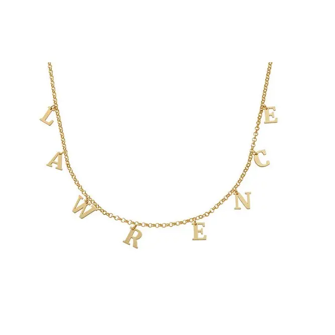 Rvs Initial Sieraden Minimale Dames Vrienden Gift Kleine 26 Brief Charms Hanger 18K Gold Plating Naam Choker