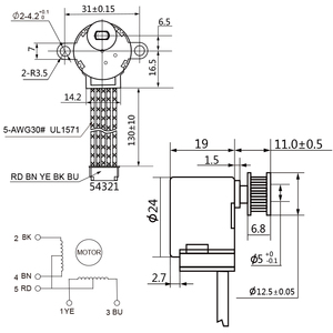<span class=keywords><strong>Moteur</strong></span> <span class=keywords><strong>pas</strong></span> <span class=keywords><strong>à</strong></span> <span class=keywords><strong>pas</strong></span> électrique 5V, <span class=keywords><strong>12V</strong></span>, avec engrenages, pour caméra IP - Product Image 3