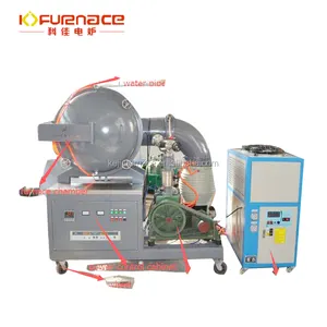 Water-cooling vacuum quenching furnace with 650x650x650mm chamber inert gas hardening furnace