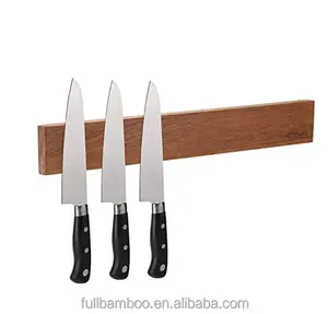 Legno di Teak knife magnetic holder bagno a parete rack di stoccaggio