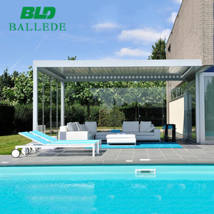 3x4m Fernbedienung Metallrahmen Terrassen dach bio klimatische Aluminium <span class=keywords><strong>Pergola</strong></span> im Freien mit Ventilator - Product Image 3