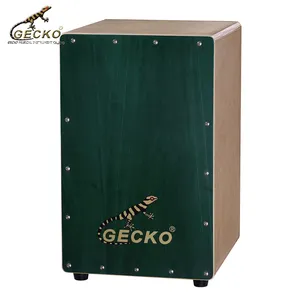 Gecko CL12GN caixa de cajon tambor de aço tamanho completo instrumento de percussão madeira natural verde de bétula tambor de percussão cajon