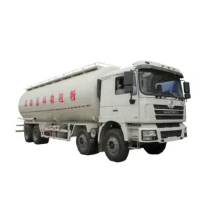 Shacman 12 wheeler 40m3 truck powder bulk tanker 8x4 cement carrier 50t truck