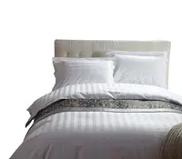 White Stripe Flat Sheet Duvet Cover, Bedding Sets