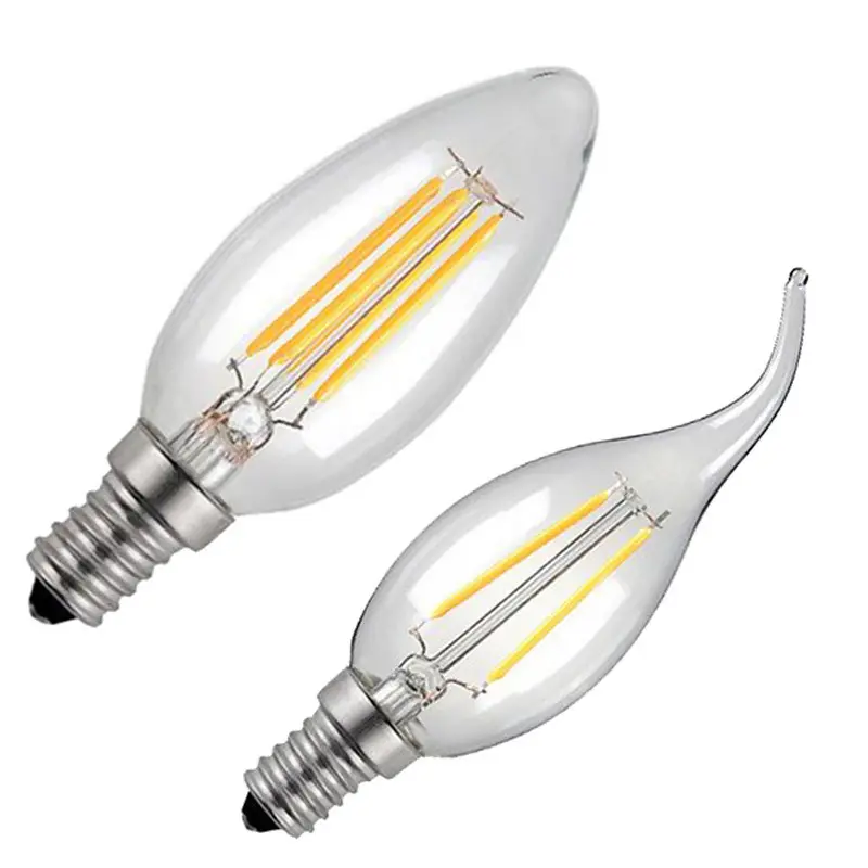 C35 light Filament LED Candle bulb 2W 4W 6W 8W E27 E26 E12 E14 B22