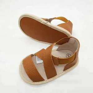 Sandales en cuir pour bébés, vente en gros, été, pieds nus - Product Image 1