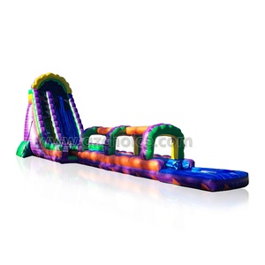 Chine Grands toboggans gonflables Double toboggan toboggan gonflable avec piscine pour terrain <span class=keywords><strong>de</strong></span> jeu extérieur - Product Image 1