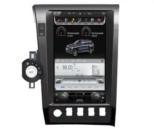 Upsztec 13.6 "Ips Layar 2 GB RAM Android 7.1 atau 6.0 Car DVD GPS untuk Toyota Tundra 2007- 2011 Layar Vertikal Tesla Gaya Android