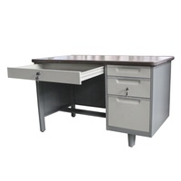 Escritorio de Oficina de Acero con Cajones, Muebles de Oficina, Escritorio para Oficina/Escuela/Hogar, Mesa para Computadora, Estación de Trabajo Moderna de Metal, 3 Años de Garantía