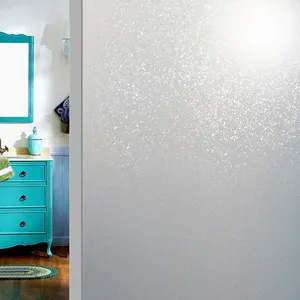 Buzlu PVC yapıştırıcısı glitter statik pencere etiketi filmi ev için