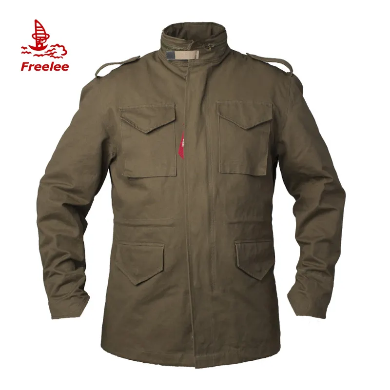 German khaki canvas m-65 field jacket for men