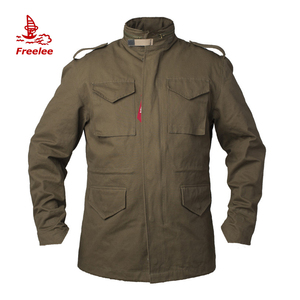 <span class=keywords><strong>Veste</strong></span> de terrain M-65 en <span class=keywords><strong>toile</strong></span> <span class=keywords><strong>kaki</strong></span> allemande 100% coton à col montant pour <span class=keywords><strong>homme</strong></span> - Product Image 1