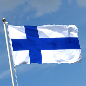 Großhandel kostenlose Probe kunden spezifisches <span class=keywords><strong>Logo</strong></span> Finnland und weiße Flagge des blauen Kreuzes - Product Image 2
