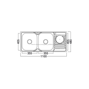 8012 évier en acier inoxydable à <span class=keywords><strong>deux</strong></span> <span class=keywords><strong>bacs</strong></span> - Product Image 2