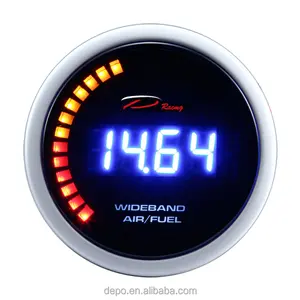 52mm lambda valor wideband set lsu4.9 sensor de limpeza 0-5v medidor de proporção de combustível analógico