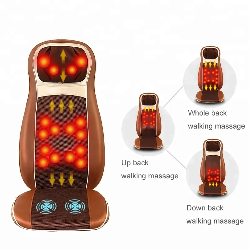 Luyao LY-712A Nhà Máy Giá đầy đủ cơ thể Massager xe ghế trở lại thư giãn Shiatsu nước nóng massage Đệm