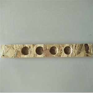 Vassoio di olio essenziale di legno personalizzato 4 fori legno blocco espositore per la vendita al dettaglio plinto supporto di volo portacandele olio bottiglia Organizer - Product Image 2