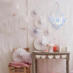 Nicro Iridescent Film Chandelier <strong>Ceiling</strong> Ornaments Home Hanging Party <strong>Decorations</strong> <strong>Wedding</strong> <strong>Ceiling</strong> Decor - Product Image 6