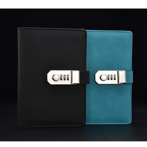 High Quality Custom A6 <strong>Notebook</strong> <strong>with</strong> PU Leather Cover Mini Business Journal featuring Loose-leaf Binding and Password <strong>Lock</strong> - Product Image 3