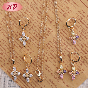 Conjuntos de joyas nupciales de estilo indio, juego de joyería chapada en oro, precio barato - Product Image 6