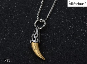<span class=keywords><strong>Collana</strong></span> in acciaio inossidabile <span class=keywords><strong>con</strong></span> ciondolo Vintage in <span class=keywords><strong>argento</strong></span> antico retrò all'ingrosso <span class=keywords><strong>con</strong></span> <span class=keywords><strong>corno</strong></span> di bufalo africano - Product Image 4