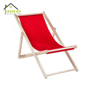 Wholesale wood beach outdoor relax lounge deck chair