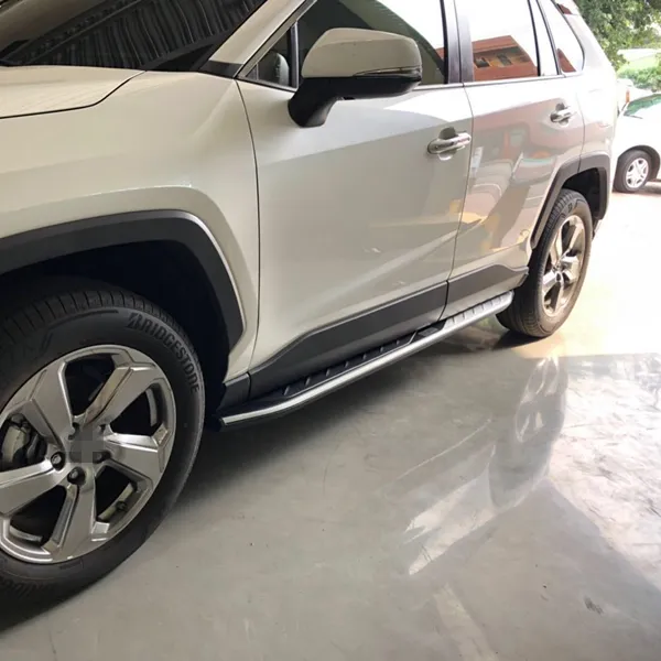 บอร์ดวิ่งในรถยนต์,คันเหยียบบาร์บันไดด้านข้างสำหรับ Toyota RAV4 2019 2020อุปกรณ์เสริม