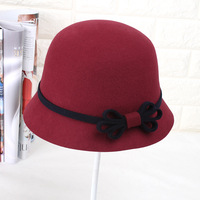Sombrero de lana de alta calidad, para iglesia, para mujer