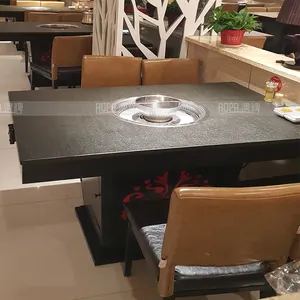 AOPA Commercial Smokeless Korean Bbq Tables For Restaurant