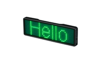 Badge LED USB rechargeable de marque avec clip papillon et couleur personnalisable – Badge à texte modifiable