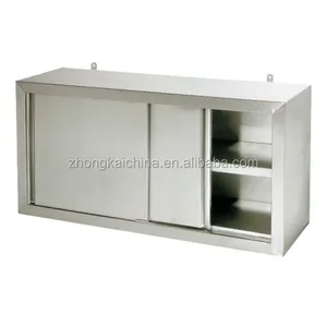 Cozinha comercial de parede montado resistente aço inoxidável armário, despensa, dupla porta, armários de parede 1400*400*650mm ou personalizado