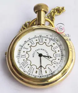 Reloj de bolsillo de latón personalizado para senderismo, pulsera de mano de estilo Vintage de diseño coleccionable, náutico