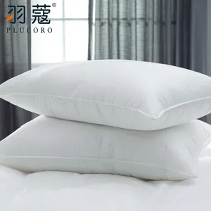 Hotel White Pillow 48*74CM Hilton Sleeping Fluffy Pillow Polyester Fiber White Inner Hotel Pillow 800G