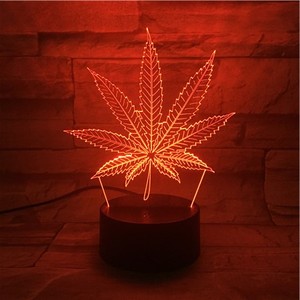 7 Màu Thay Đổi Sáng Tạo Maple Leaf <span class=keywords><strong>Shape</strong></span> 3d <span class=keywords><strong>Led</strong></span> Night Light Cảm Ứng Chuyển Đổi 3d Illusion Đèn Cho Trang Trí Nội Thất - Product Image 1