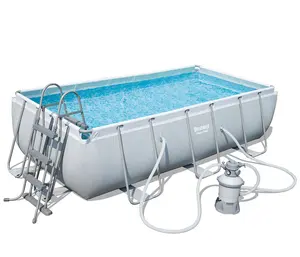 Bestway 56671 inflatable आयताकार ऊपर जमीन स्टील फ्रेम स्विमिंग पूल