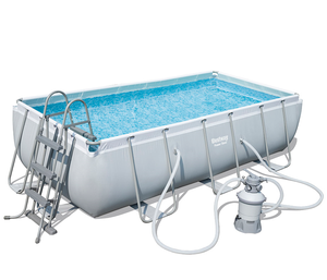 Piscina <span class=keywords><strong>Rectangular</strong></span> <span class=keywords><strong>Inflable</strong></span> <span class=keywords><strong>Bestway</strong></span> 56671 con Marco de Acero Sobre el Suelo - Product Image 1