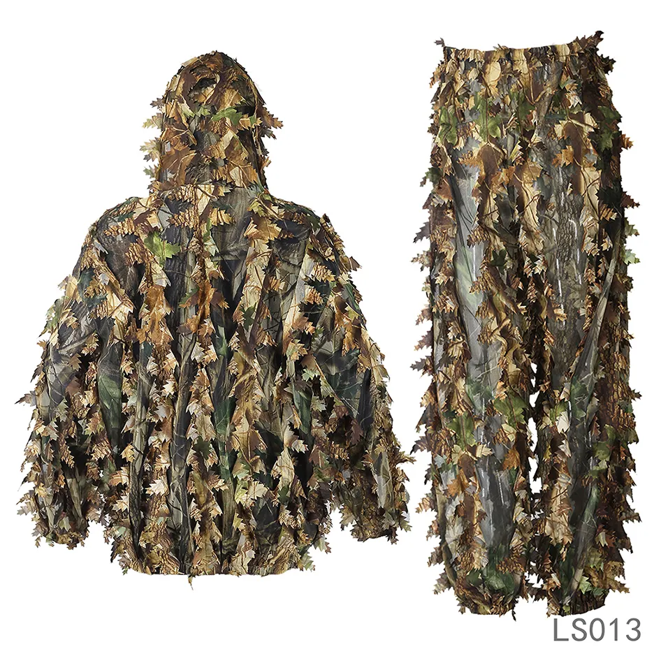 狩猟用生地素材砂漠の葉スナイパーミリタリーギリースーツ卸売カスタム