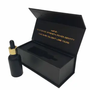 Custom design cosmetic packing box cosmetic gift box for essential oil with cut out EVA/ foam inset