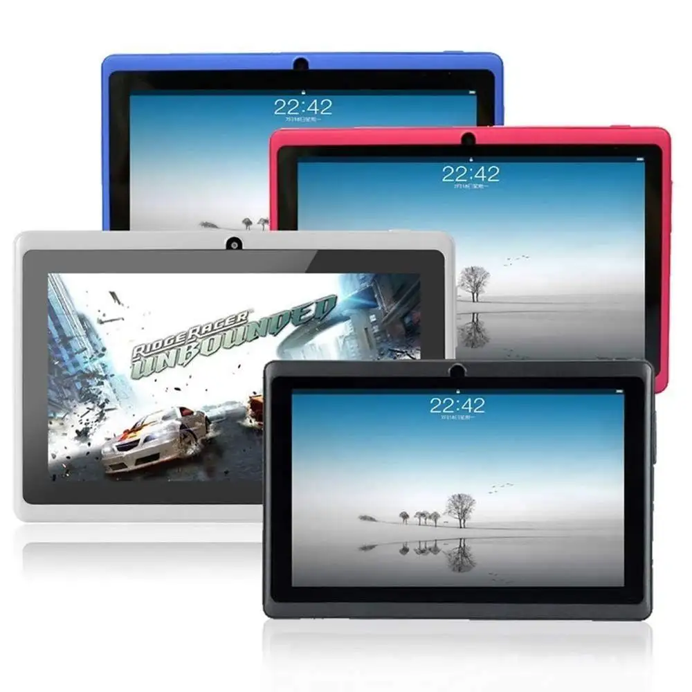 2020 a buon mercato Nuovo 7 "Tablet PC Quad Core Android 4.4 8GB WiFi 512M + 4GB Touchscreen macchine Fotografiche Doppie Tablet HD