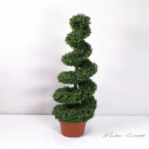 Verschillende Vorm Kunstmatige Buxus Spiraal Boom Nonsai Boom Met Fabriek Prijs Gemaakt In China