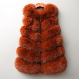 Manteau de fourrure de luxe pour femmes et filles, en Faux renard, vêtements <span class=keywords><strong>sans</strong></span> manches, doux, à la mode, <span class=keywords><strong>gilet</strong></span> d'extérieur, nouvelle collection 2021 - Product Image 6