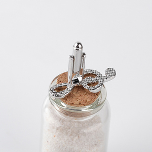 Nhà Máy Giá Bán Buôn Bạc Màu Sắc Âm Nhạc Lưu Ý <span class=keywords><strong>G</strong></span> Clef Thiết Kế Khuy Măng Sét Cho Nam Giới - Product Image 4