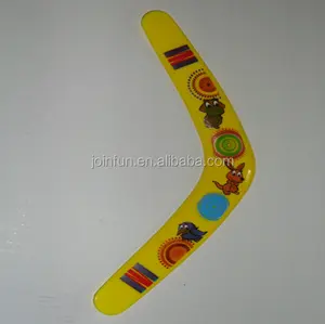 Personalizado fazer o voador de plástico boomerang fora da porta crianças jogo divertido brinquedos