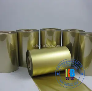 Resina de alta qualidade cor da fita impressora de transferência térmica de impressão de etiquetas de vinil ouro metálico